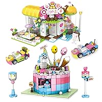 Friends Park Café Shop and Heart Cake House Building Set for Girls 6-12, Imaginative and Creative Toy Building Blocks Kit Best Gift for Kids, Boys, and Girls Ages 6+ New 2023 (790 Pieces)