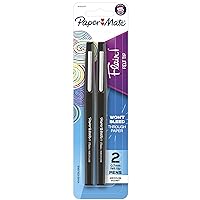 Paper Mate Flair Felt Tip Pens, Medium Point (0.7mm), Black, 2 Count