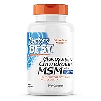 Doctor's Best Glucosamine Chondroitin Msm with OptiMSM Capsules, Supports Healthy Joint Structure, Function & Comfort, Non-GMO, Gluten Free, Soy Free, 240 Count (Pack of 1)
