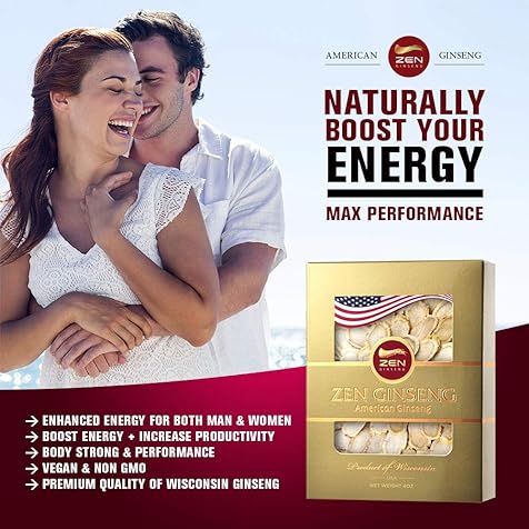American Wisconsin Ginseng Slices — Improved Energy, Performance, & Mental Health for Men & Women (8 Oz. (Pack of 2))