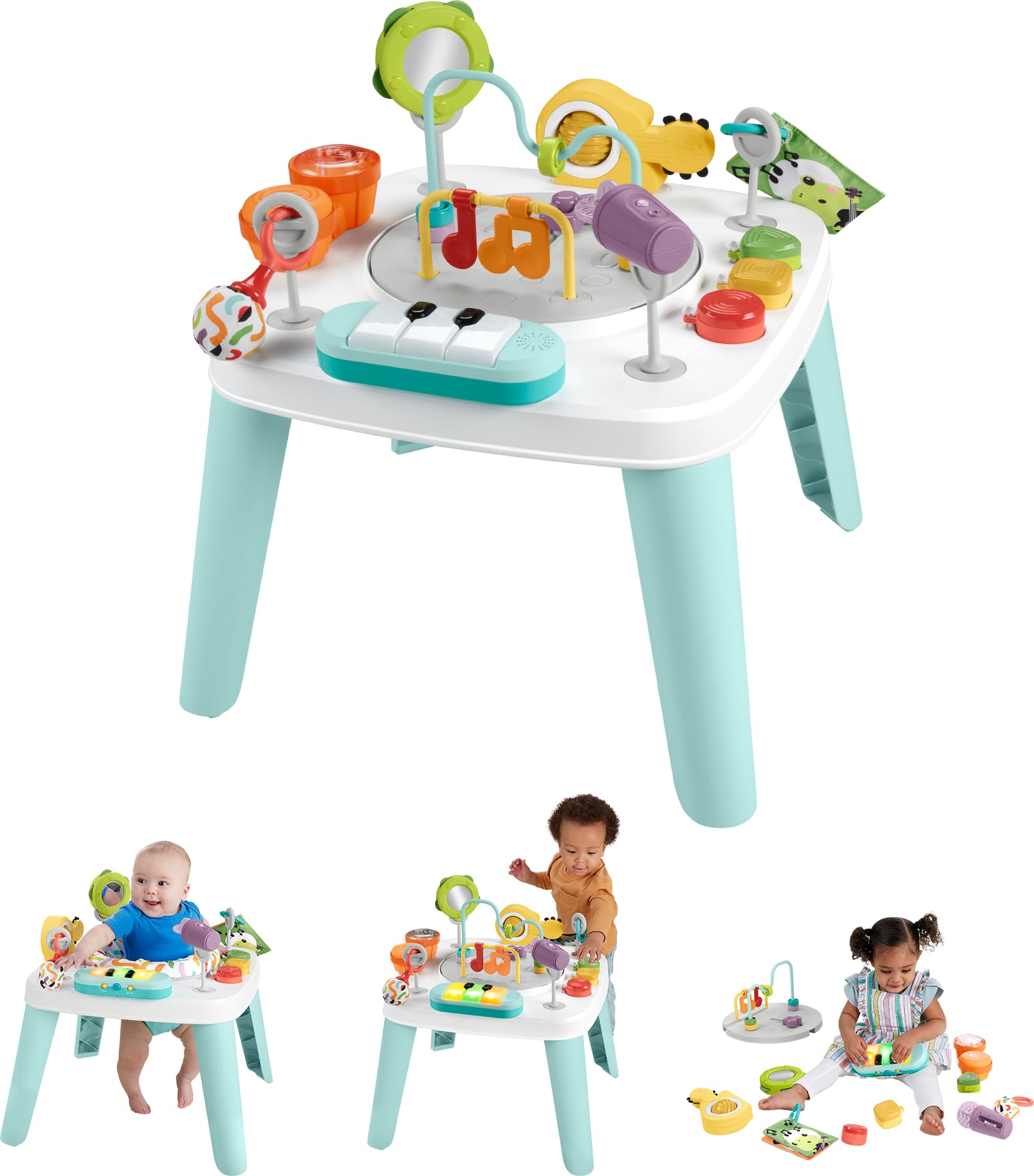 Fisher-Price Baby Toddler Toy 3-in-1 Hit Wonder Activity Center & Play Table with Music Lights & Developmental Toys Ages 6+ Months
