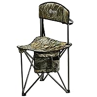 PORTAL Extra Large Quick Folding Tripod Stool with Backrest Fishing Camping Chair with Carry Strap