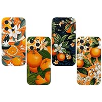 4 Pack Orange Phone Cases Fit for iPhone 14 pro/14 pro max/15 pro/15 pro max Cases