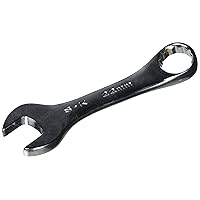 SK Professional Tools 88122 12-Point Metric Wrench - Short, 22 mm Combination Chrome Wrench with SuperKrome Finish, Made in USA