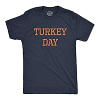 Mens Turkey Day Tshirt Funny Graphic Novelty Thanksgiving Dinner Graphic Tee