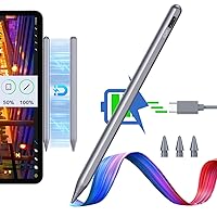 ESR Stylus Pen for iPad, Magnetic Wireless Charging iPad Pencil, Digital Pencil Pro with Tilt Sensitivity and Palm Rejection for iPad Pro 12.9/11, iPad Air 5/4, and iPad Mini 6, Dark Silver