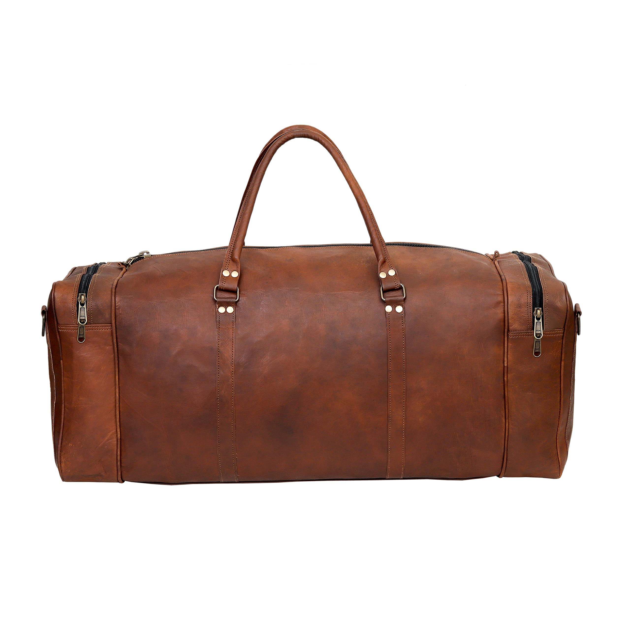 Original Leather 24 inch Unisex Travel Duffel Bag | chuffeddeal
