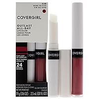 Covergirl Outlast All-Day Lip Color With Topcoat, Wine to Five, Pack of 1