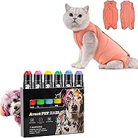 Avont Cat Recovery Suit Bundle with Dog Hair Dye Paint