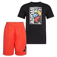 adidas Boys Short Sleeve T-shirt and Poly Shorts 2-piece Set