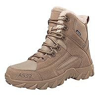 Men's Plain Toe Zip Boot Fashion Bicycle Toe Boot Hiking Boots for Men Casual Boots Mens Water-Resistant Boots (vo4-Brown, 11)