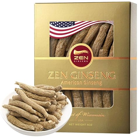 1 Box of American Wisconsin Ginseng — Small Long Root 西洋参/花旗参 Premium Quality Panax Ginseng. Boosts Body Immunity, Energy for Men & Women (4oz)