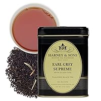 Harney & Sons Earl Grey Supreme, 4 oz Loose Leaf Tea w/Silver Tips and Bergamont Oil