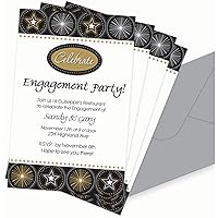 Glitter Starz Printable Invitations | Pack of 8 | Party Supply