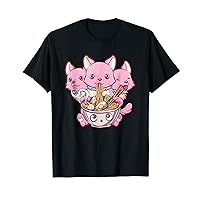Funny Kawaii Pastel Goth Cute Creepy 3 Headed Dog Ramen T-Shirt