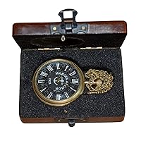 Hassanhandicrafts Antique Vintage Kelvin & Hughes Maritime Brass Working Pocket Watch Collectible