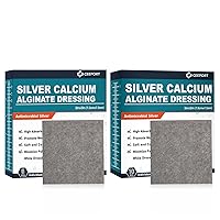 Silver Calcium Alginate Wound Dressing (3'' x 3'' 5 Pack + 3'' x 3'' 10 Pack), Highly Absorbent Dressing Gauze, Soft and Comfortable Silver Dressing for Wound Care, Non Stick Pads for Wounds