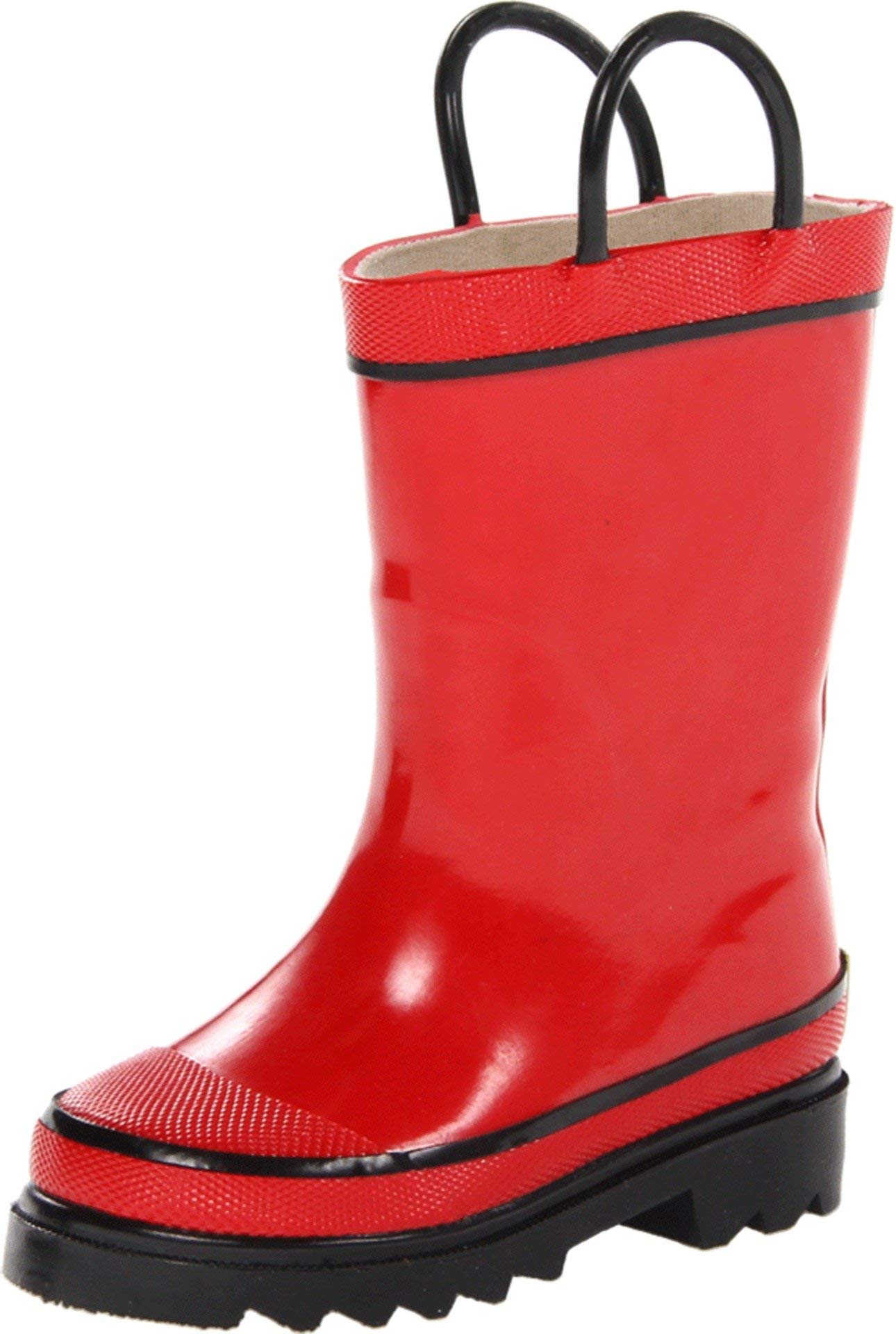 Western Chief Kids Waterproof Rubber Classic Rain Boot with Pull Handles