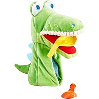 HABA Glove Puppet Eat it Up Croco - Hand Puppet with Belly Bag to Eat Small Objects