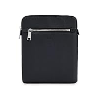 BOSS Mens Crosstown S Z env p Embossed-logo envelope bag in Italian leather Size