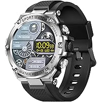 Military Smart Watches for Men Make Calls 100 Days Long Standby 800mAh Big Battery 1.5