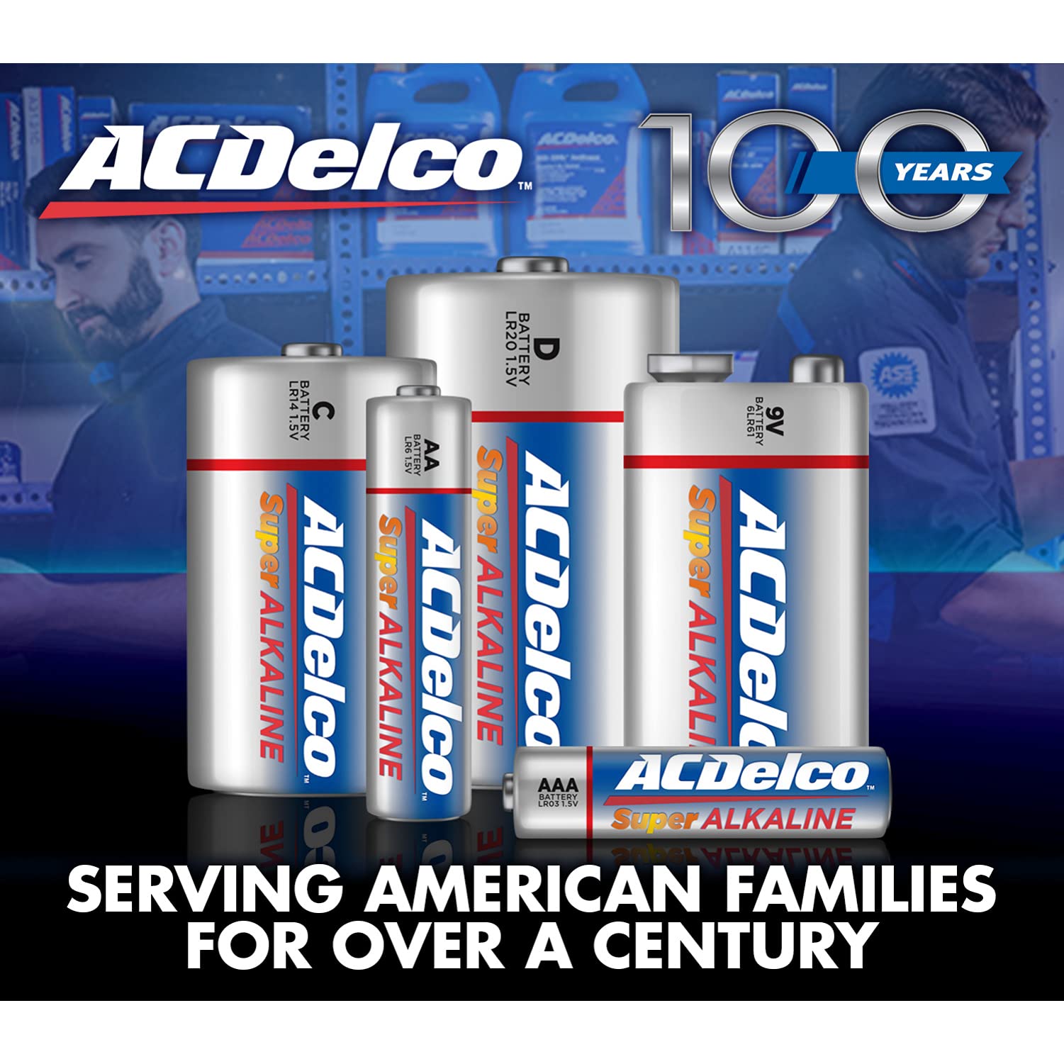 ACDelco 48-Count AA Batteries, Maximum Power Super Alkaline Battery, 10-Year Shelf Life, Recloseable Packaging