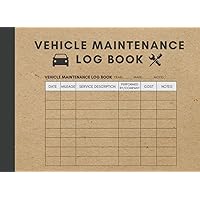 Vehicle Maintenance Log Book: Repair and Service Log Book for Cars, RV, Jeep, Trucks & Motorcycles, Small Size 8.25
