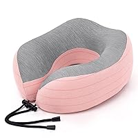 NC u-Type Pillow can be Loaded car Travel Neck Pillow Memory Cotton Cervical vertebrae Pillow car Pillow by Pillow nap Pillow 272713 Pink