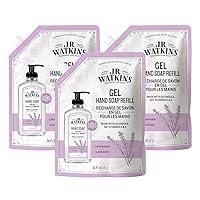 Gel Hand Soap Refill, Moisturizing Hand Wash, All Natural, Alcohol-Free, Cruelty-Free, USA Made, Lavender, 34 Fl Oz (Pack of 3)