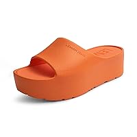 Lemon Jelly Women's Platform Sandals - Cute Water-Friendly Comfort Wedges for the Beach or Casual Wear - Super Lightweight Slip-On Flip Flops for Ladies - Versatile, Chunky Summer Slides