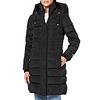 Tommy Hilfiger Women's Solid Puffer Hooded Long Jacket