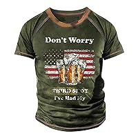 Mens Shirt,Summer Plus Size Short Sleeve Casual Top Loose T Shirt Outdoor Printed Vintage Tees Blouse