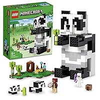 LEGO 21245 Minecraft Panda Paradise Building Kit with House and Toy Animals, Includes Skeleton Mini Figure from Game, Construction Toy for Children Over 8 Years Old