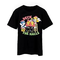 Sonic the Hedgehog Mens Black Deck The Halls Christmas T-Shirt