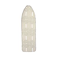 Simplify Ironing Board Cover | Scorch Resistant | Cotton | Thick Padding | Stretch Elastic Fit | Hook and Loop Fasteners | Cover ONLY | Gold