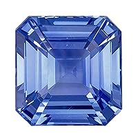 Blue Sapphire Asscher Cut Loose Gemstone 3 mm To 14 mm Size Lustrous Faceted Gemstone (14 mm)