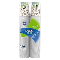 Dixie PerfecTouch Insulated Paper Cups, 12 oz, Coffee Haze, 160 Count