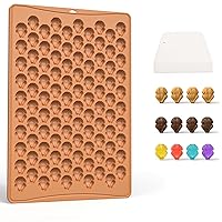 100-Cavity Turkey-Shaped Silicone Mold for Making Chocolate, Candy, Cookies,with Baking Scraper - Perfect for Christmas Thanksgiving Fun