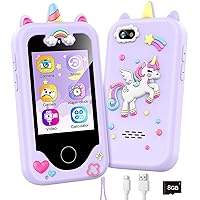 Kids Smart Phone Gifts Toys for Girls Boys Age 3-8,Toddler Cell Phone Learning Toys with Educational Games, 3 4 5 6 7 8 9 Year Old Girl Birthday Gift Ideas