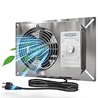 ALORAIR 300CFM Crawlspace Ventilation Fan with Humidistat, IP55 Rated Basement Stainless Steel Exhaust Fan, Built-In Isolation Net 6.7 Inch Foundation Vent Fan for Crawl Space, Garage, Attic,Grow Tent