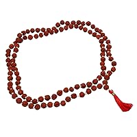 Traditional Brown Rudraksha Beads Japa Mala Rosary Prayer Beads Meditation