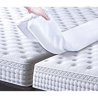 Vekkia Bed Bridge Twin to King Bed Converter Kit - 75in x 10in Split Twin to King Gap Filler for Adjustable Bed, Mattress Bed Connector with Washable Cover for Guests Stayovers (75in×10in)