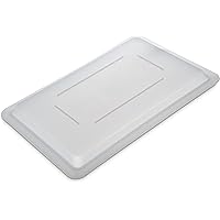 Carlisle FoodService Products Storplus Food Storage Container Lid Lock-Tight Lid with Stackable Design for Catering, Buffets, Restaurants, Polyethylene (Pe), 18 x 12 Inches, White, (Pack of 6)