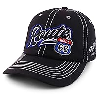 Route 66 3D Embroidered Baseball Cap