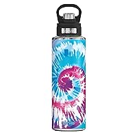 Tervis Snow Cone Tie Dye Triple Walled Insulated Tumbler Travel Cup Keeps Drinks Cold, 40oz Wide Mouth Bottle, Stainless Steel