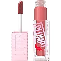 Lifter Gloss Lifter Plump, Plumping Lip Gloss with Chili Pepper and 5% Maxi-Lip, Peach Fever, Peachy Nude Cream, 1 Count