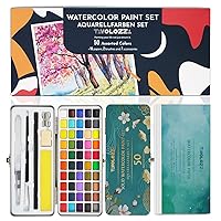 MeiLiang Watercolor Paint Set, 36 Vivid Colors in Pocket Box with Metal  Ring and Watercolor Brush, Perfect for Students, Beginners and More
