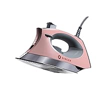 SINGER | Pink SteamCraft Iron with OnPoint Tip, 300ml Tank Capacity, & 1700 Watts