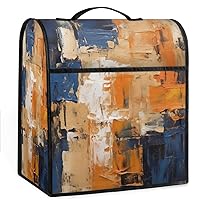 Brown and Beige Abstract Oil Painting（05） Coffee Maker Dust Cover Mixer Cover with Pockets and Top Handle Toaster Covers Bread Machine Covers for Kitchen Cafe Bar Home Decor