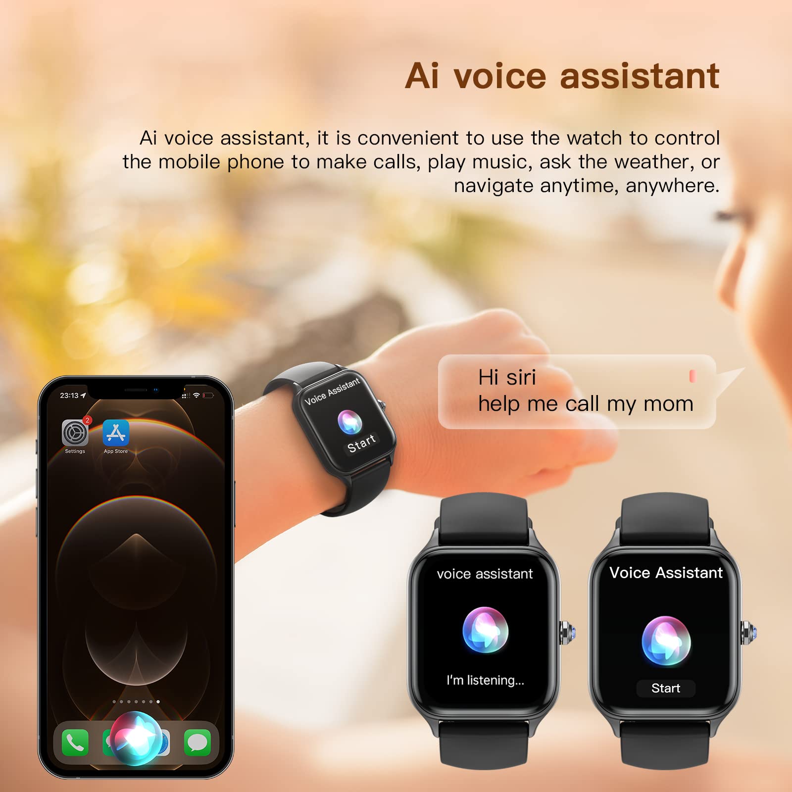 Smart Watch (Receive & Dial), Newest 1.85